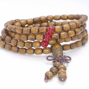 6X5MM Yellow Brown Sandalwood Gemstone Barrel Drum Loose Beads 26 inch  (80003730-W8)