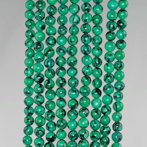 4mm Green Turquoise Gemstone Round 4mm Loose Beads 16 inch Full Strand (90186778-772)