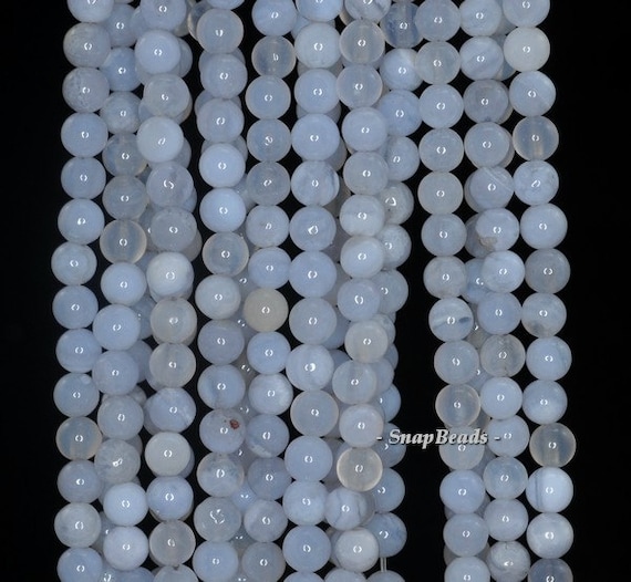 4MM BLUE LACE AGATE GEMSTONE ROUND 4MM LOOSE BEADS 16/"