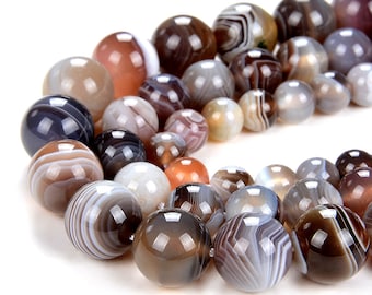 8mm Botswana Agate Gemstone Grade AAA Round Loose Beads 15 inch Full Strand (80003055-150)