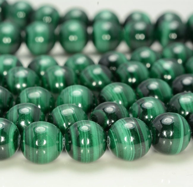 Genuine Natural Malachite Gemstone AAA Green Round Loose Beads 4mm/6m…