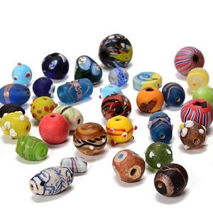 Mixed Venetian Trade Beads Gemstone Mixed Shape 11-18 Beads (80020111-D620)
