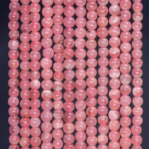 3-4mm Argentina Rhodochrosite Gemstone Grade AAA Red Round Loose Beads 15.5 inch Full Strand (80004647-922)