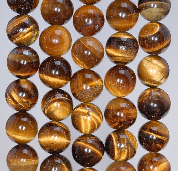 6X3-12X5MM COGNAC TIGER EYE GEMSTONE GRD B YELLOW RECTANGLE TUBE LOOSE BEADS 13/"