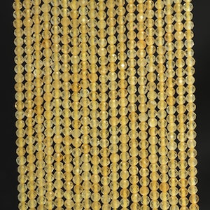 2mm Genuine Natural Citrine Gemstone Grade AAA Yellow Micro Faceted Round Loose Beads 15.5 inch Full Strand (90143422-107-2g)