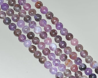 4 mm 本物の天然パープル レピドライト 宝石 グレード AA パープル