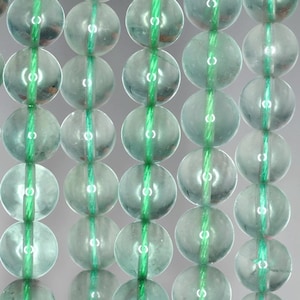 Contas soltas redondas de grau AAA de pedra preciosa de fluorita verde de 10 mm fio completo de 15,5 polegadas (90187720-690)