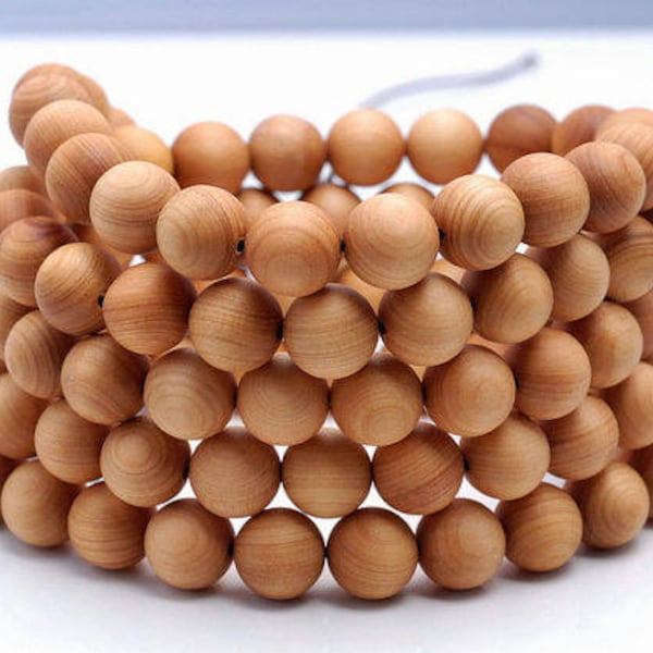 8mm 108PCS  Aromatic Thuja Sutchuenensis Prayer Buddha Mala Meditation Beads Round Loose Beads BULK LOT (90182460-392)