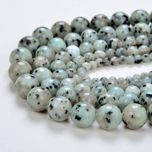 10 Strands 4mm Natural Kiwi Jasper Gemstone Green Round Loose Beads 15 inch Full Strand (80005997-M40 x10)