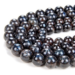 Natural Arfvedsonite Gemstone Grade AAA Round 6MM 8MM 10MM Loose Beads (D53)
