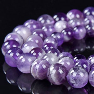 Natural Chevron Amethyst Gemstone Grade A Round 5MM 6MM 7MM 8MM 9MM Loose Beads (D491)