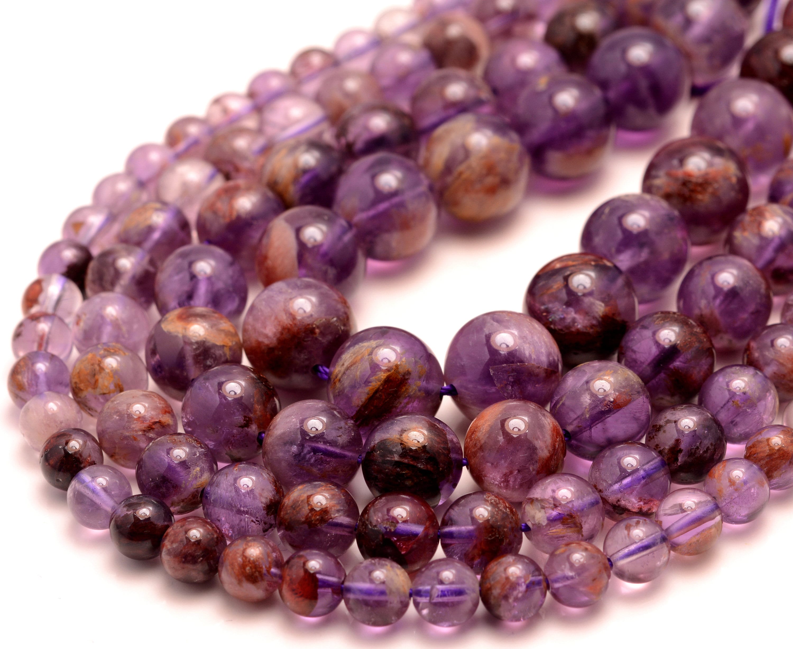 SALE !!! Auralite 23 Cacoxenite Amethyst Quartz Gemstone 4mm 6mm 8mm …