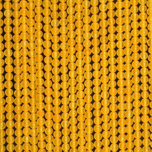 2MM Gold Nugget Yellow Agate Gemstone Round 2MM Loose Beads 16 inch Full Strand (90113627-107 - 2mm C)