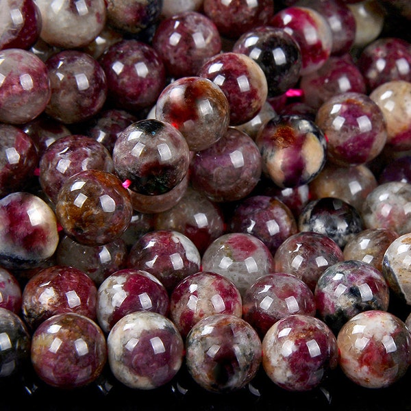 Madagascar Eudialyte Red Violet Gemstone Grade A Round 4MM 5MM 6MM 7MM 8MM 9MM Loose Beads (D118)