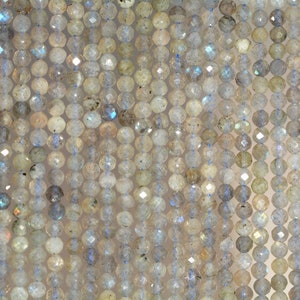 2MM  Labradorite Gemstone Grade A Micro Faceted Round Loose Beads 15.5 inch Full Strand (80010173-A194)