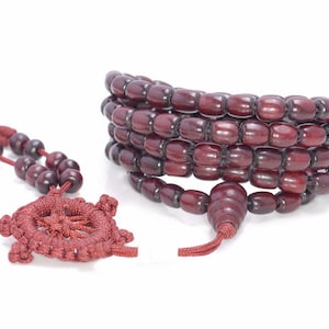 6X5MM Dark Red Sandalwood Gemstone Barrel Drum Loose Beads 25 inch  (80003694-W6)