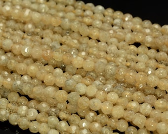 5mm Natural Honey Citrine Gemstone Yellow Faceted Round 5mm Loose Beads 15.5 inch Full Strand (90145377-171)