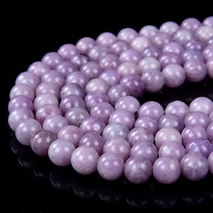 Natural Lilac Lepidolite Gemstone Grade AAA Round 6MM 8MM Loose Beads (D98)