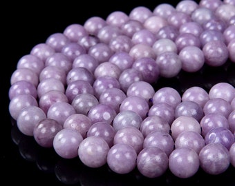 Natural Lilac Lepidolite Gemstone Grade AAA Round 6MM 8MM Loose Beads (D98)