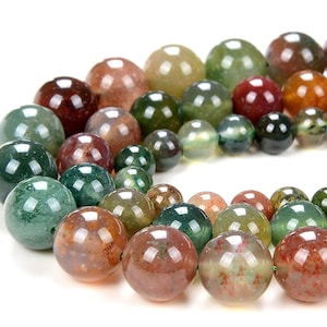 Ágata indiana Natural Gemstone Grau AAA Rodada 8MM 10MM Contas Soltas (D225)