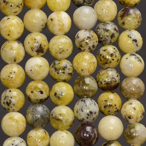 4mm Yellow Turquoise Gemstone Round 4mm Loose Beads 15.5 inch Full Strand (90114582-246)