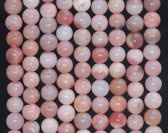 4mm Peruvian Pink Opal Gemstone Grade A Pink Round Loose Beads 15.5 inch Full Strand (80004303-917)