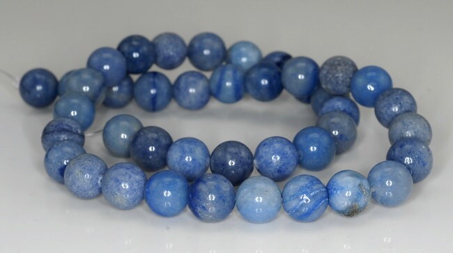 10mm Blue Jasper Gemstone Sky Blue Round Loose Beads 7 Inch
