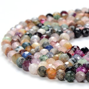 3MM Natural Multi Color Galaxy Mix Stones Gemstone Micro Faceted Round Loose Beads 15.5 inch Full Strand (80017903-P82)
