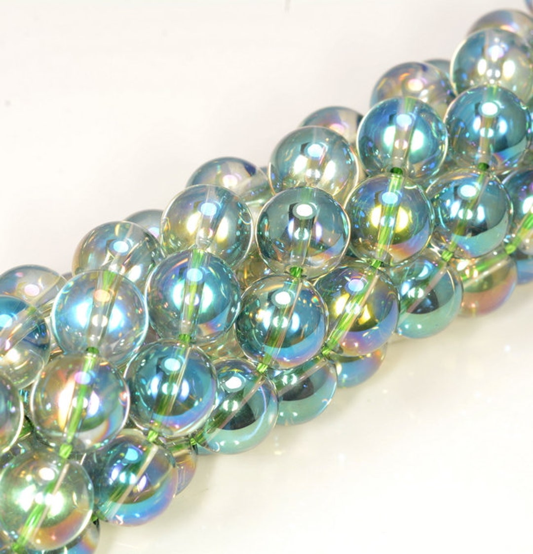 Titanium Coated Green Lava Beads 🍀 – RainbowShop for Craft