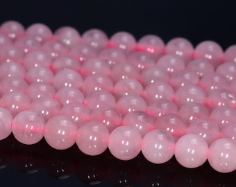 6MM Pink Rose Quartz Gemstone Round 6MM Loose Beads 15.5 inch Full Strand (90164213-75)