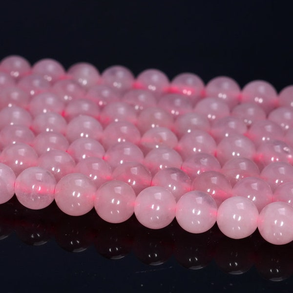 6MM Pink Rose Quartz Gemstone Round 6MM Loose Beads 15.5 inch Full Strand (90164213-75)