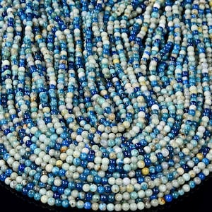 4MM Natural Rare Hackmanite UV Reactive Fluorescent Gemstone Grade AAA Round Loose Beads (P83)