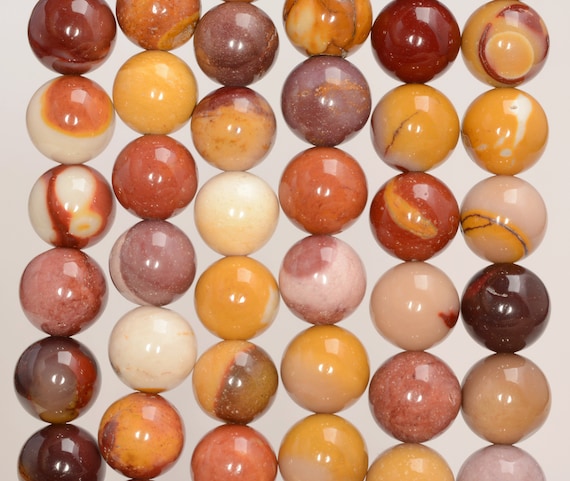 6MM DECADENCE MOOKIATE GEMSTONE GRADE A RED YELLOW ROUND 6MM LOOSE BEADS 15.5/"