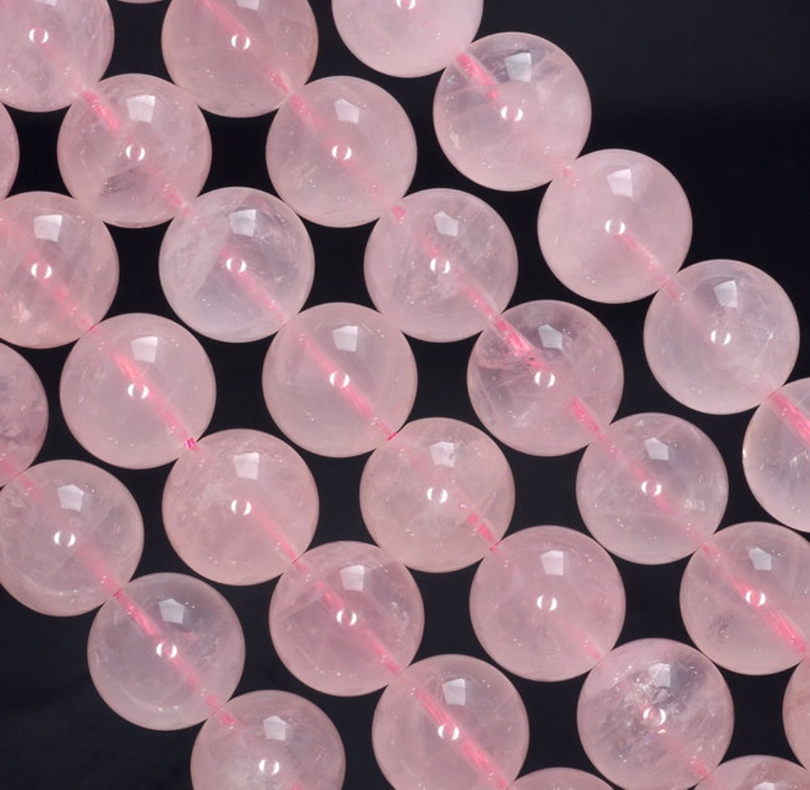 Pink Translucent Rocks 12-13MM Translucent Pink Mozambique Rose Quartz Gemstone Grade AAA ...