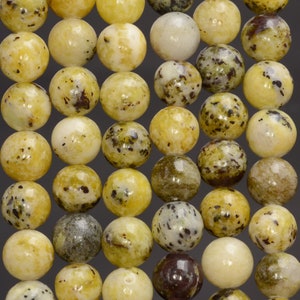6mm Yellow Turquoise Gemstone Round 6mm Loose Beads 15.5 inch Full Strand (90113802-243B)