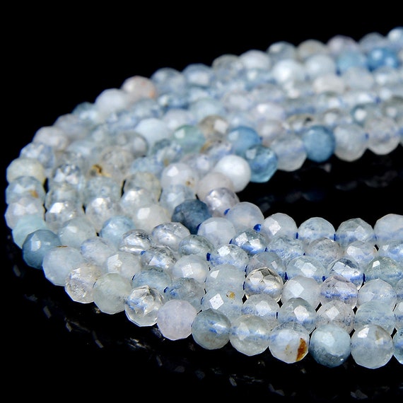 Natural Aquamarine Round Loose Beads - 15 Strands, Choose Size 4mm To 12mm 7 thumbnail image