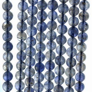 5mm Bermudan Blue Iolite Gemstone Grade AAA Round Loose Beads 16 inch Full Strand (90186113-832)