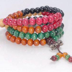 8X7MM Mix Color Sandalwood Gemstone Rondelle Loose Beads 28 inch  (80003770-W10)