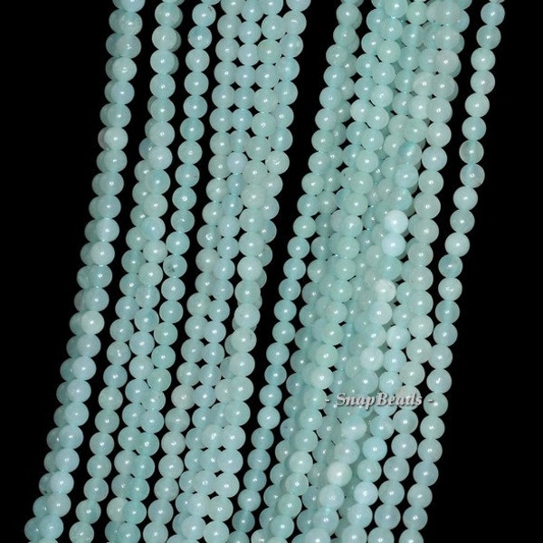 3MM Aqua Berry Amazonite Gemstone Round 3MM Loose Beads 16 inch Full Strand (90114026-107 - 3mm A )