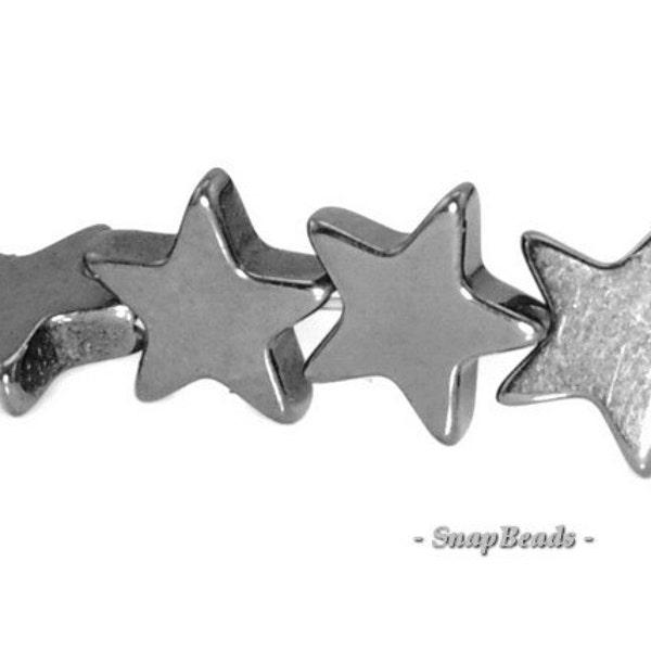 4mm Noir Black Hematite Gemstone Black Star 4mm Loose Beads 16 inch Full Strand (90147112-336)