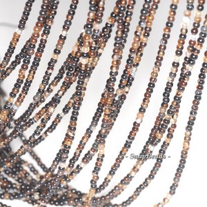 2MM Aroma Coffee Agate Gemstone Round 2MM Loose Beads 16 inch Full Strand (90113970-107-2mm A)