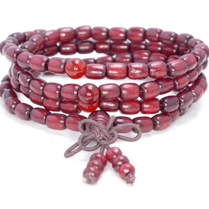 6X5MM Red Sandalwood Gemstone Barrel Drum Loose Beads 25 inch  (80003700-W6)