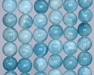 Perle Di Pietre Dure Naturali Larimar 4mm - Filo Da 38cm (96 Perle) Per Creazione Gioielli - AqBeadsUk