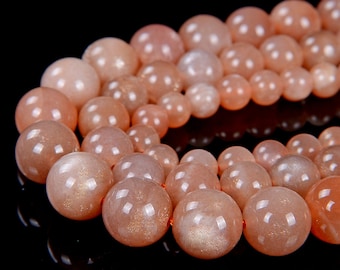 Natural Sunstone Gemstone Grade AAA Round 6MM 7MM 8MM 10MM Loose Beads (D25)