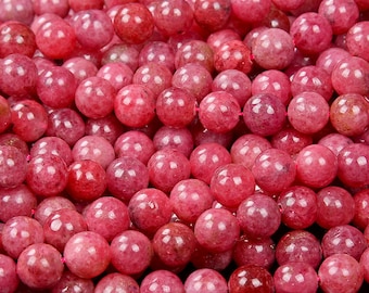 Natural Thulite Gemstone Grade AAA Round 6MM 7MM 8MM 10MM 11MM 12MM 13MM Loose Beads (D331)