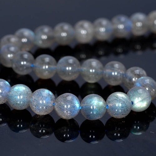 Faceted 6/8/10/12mm Natural Blue Jade Round Gemstone Loose Beads 15