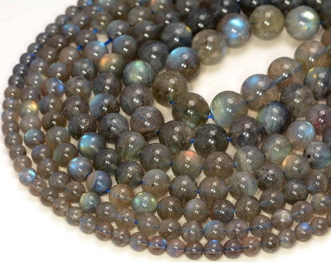Labradorite Gemstone Blue Flash Grade AA 4mm 5mm 6mm 7mm 8mm 9mm 10mm…