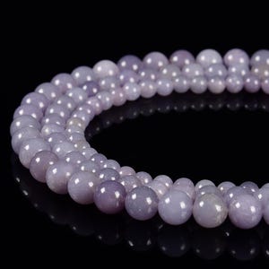 Natural Tanzanian Lepidolite Gemstone Grade AAA Round 6MM 8MM 9MM 10MM Loose Beads (D582) image 2