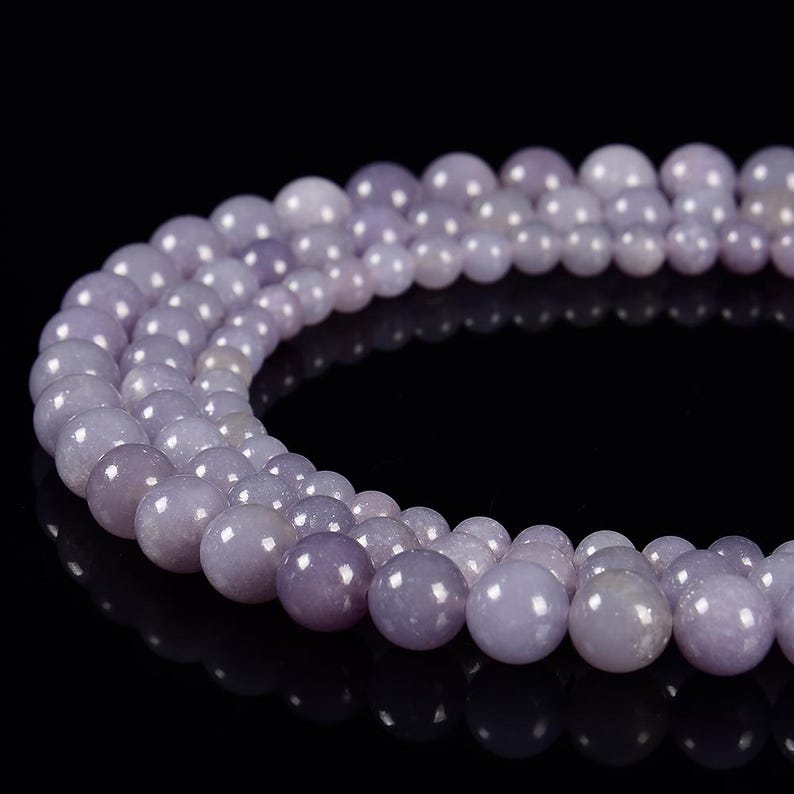 Natural Tanzanian Lepidolite Gemstone Grade AAA Round 6MM 8MM 9MM 10MM Loose Beads (D582) image 2