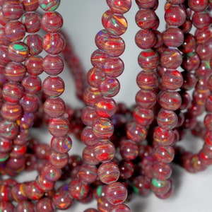 6MM Red Matrix Turquoise Gemstone Round Loose Beads 15 Inch Full Strand ...